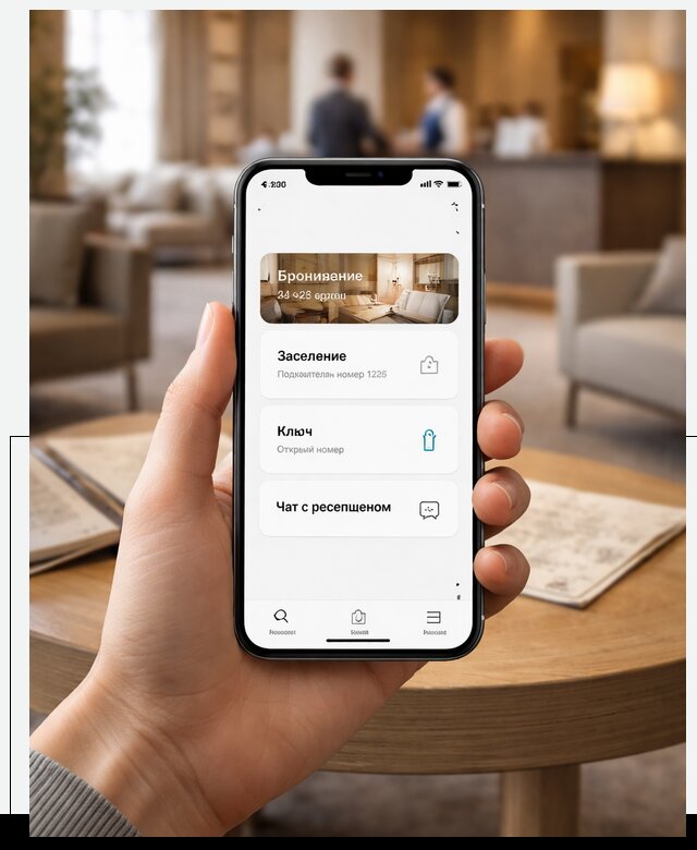 Мобильное приложение для гостей отеля в Минусинске, управление сервисом